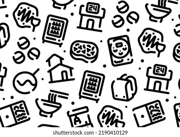 Japanese modern culture pattern background for graphic design.A-size horizontal.