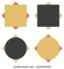 Japanese modern frame design template set