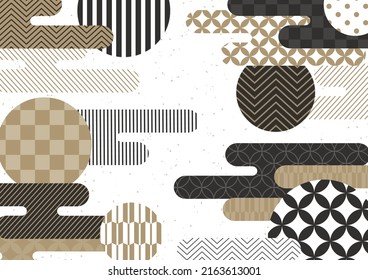 Japanese modern simple pattern black and gold