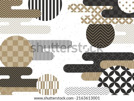 Japanese modern simple pattern black and gold