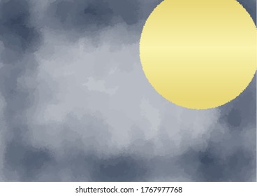 Fondo de la luna japonesa / vector