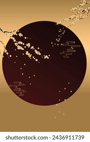 Japanese moon style background design.