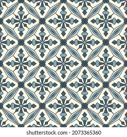 Japanese Mosaic Diamond Vector Seamless Pattern