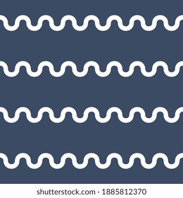 Japanese motif cute wavy line shape pattern traditional Japan geometric ornament. Minimalist background simple geo all over print block for kids fashion textile, towel, shirt fabric, cards.