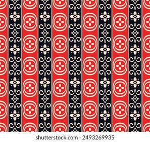Japanese Motif Stripe Vector Seamless Pattern