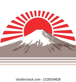 Japanese Mount Fuji and Circle Sunshine
