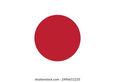 Japanese national pride. Japanese flag. Vector illustration.