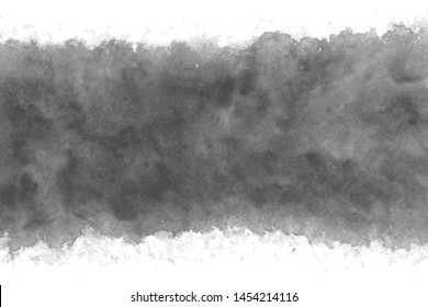 Japanese natural black ink watercolor abstract or grunge vintage hand paint background, vector illustration