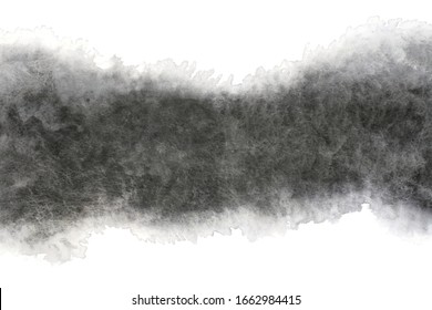 Japanese natural black ink wave abstract or grunge vintage hand paint watercolor background, vector illustration