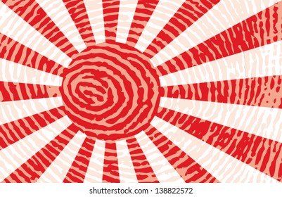 Japanese navy flag fingerprint