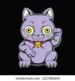 japanese neko character vector art