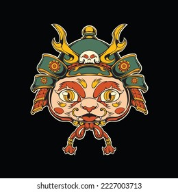 japanese neko character vector art 