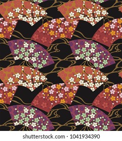 Japanese new pattern seamless vector in graphic style background for fabric,textile,Advertising work,Publication,Vector Illustration design