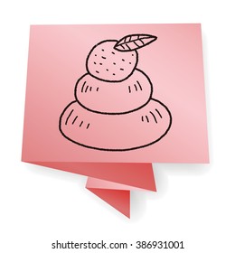 japanese new year cake doodle