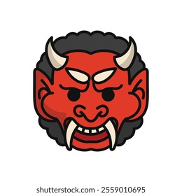 Japanese New Year Doodle Illustration - Oni