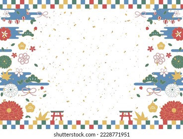 Japanese new year flower background 