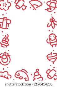 Japanese new year pattern background for graphic design.A-size vertical frame.