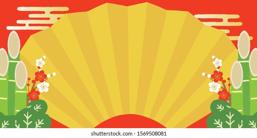 Japanese new year poster background
