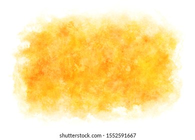 Japanese new year yellow color abstract on natural grunge watercolor hand paint background, vector illustration