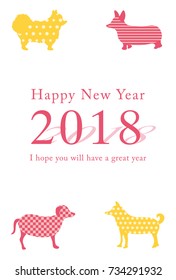 Japanese New Year's card in 2018