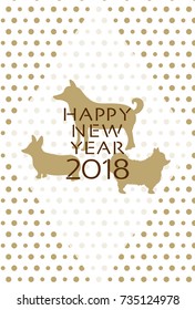 Japanese New Year's card in 2018
