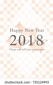 Japanese New Year's card in 2018