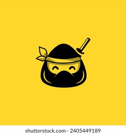 Japanese ninja logo combined with a unique ninja logo