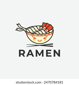 japanese noodle logo icon design, flat ramen images illustration