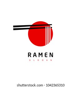 Japanese noodle Logo, Ramen Design Template