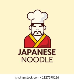 Japanese Noodles with character. Logo templates, suitable for any business related to ramen, noodles,
 fast food restaurants, Chinese food, Korean food, Japanese food or any other business.