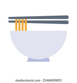 Japanese noodles icons, minimalist vector illustration and transparent graphic element. Isolated on white background.