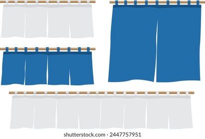 Japanese noren frame illustration material