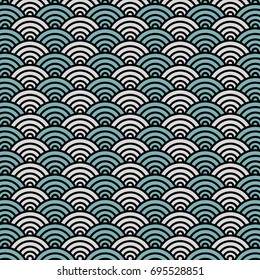 Japanese ocean wave pattern