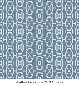 Japanese Octagon Chain Vector Seamless Pattern