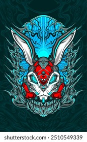 japanese oni mask for tshirt design