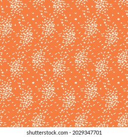 Japanese Orange Autumn Leaf Vector Seamless Pattern