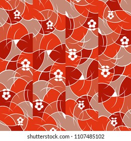 Japanese orange flowers pattern