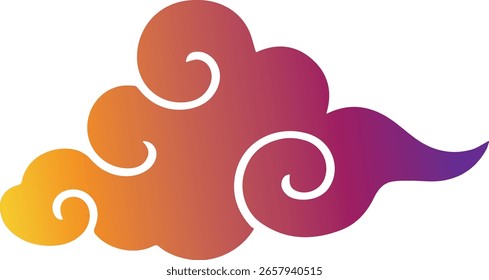 Nube oriental japonesa con gradiente