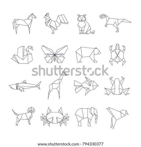 Similar – Image, Stock Photo geometric shapes on paper texture