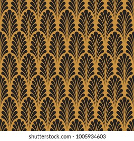 Japanese Ornamental Vector Background. Art Deco Seamless Pattern. Geometric decorative texture.