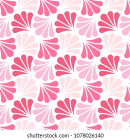 Japanese Ornamental Vector Background. Art Deco Floral Seamless Pattern. Geometric decorative texture.