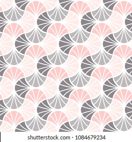 Japanese Ornamental Vector Background. Art Deco Floral Seamless Pattern. Geometric decorative texture.