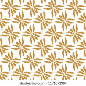 Japanese Ornamental Vector Background. Art Deco Floral Seamless Pattern. Geometric decorative texture.