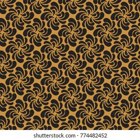 Japanese Ornamental Vector Background. Art Deco Circles Seamless Pattern. Geometric decorative texture.