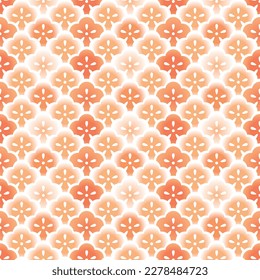 Japanese Overlap Cherry Blossom Vector Seamless Pattern