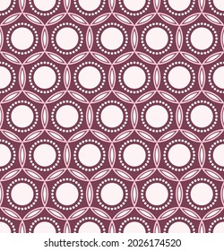 Japanese Overlap Circle Vector Seamless Pattern