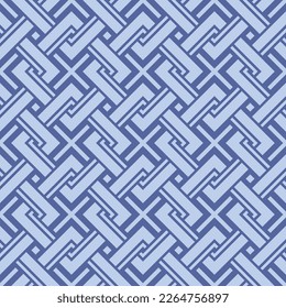 Japanese Overlap Diamond Chain Vector Seamless Pattern