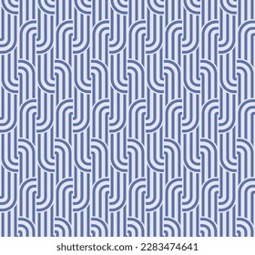 Japanese Overlap Mesh Line Vector Seamless Pattern