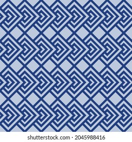 Japanese Overlap Square Diamond Vector Seamless Pattern