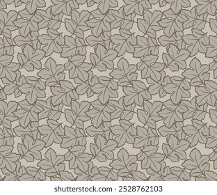 Japanese Overlap Tropical Leaf Vector Seamless Pattern
